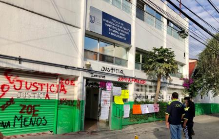 Familiares de la pequeña Zoe realizaron una protesta en la Fiscalía Especializada en Atención de Menores