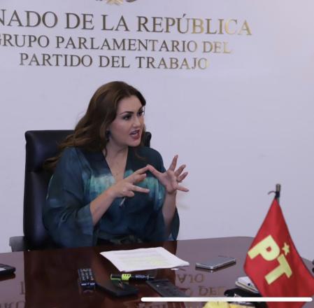 La senadora Geovanna Bañuelos, del Partido del Trabajo