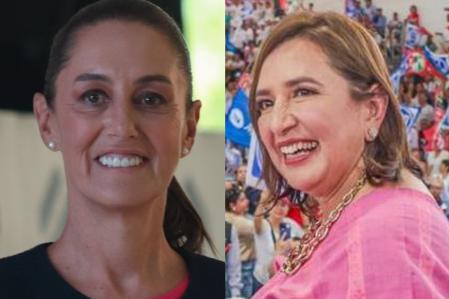 Las candidatas presidenciables Claudia Sheinbaum y Xóchitl Gálvez