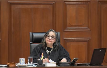 La ministra presidenta de la Corte y del Consejo de la Judicatura, Norma Piña, en un pasado foro para provomer la independencia del PJ, de lo contrario se atenderá al 