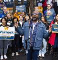 Democratic Senator Raphael Warnock Meets With Supporters On Election Day This Tuesday, December 6, 2022, In Norcross, Georgia.