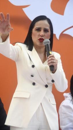 Ka aún alcaldesa en Cuauhtémoc, Sandra Cuevas, tras pedir su solicitud como candidata por la vía plurinominal al Senado con Movimiento Ciudadano.