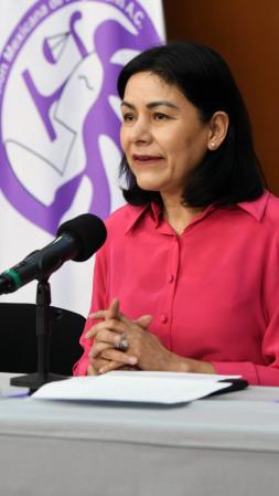 Lilia Mónica López, consejera de la Judicatura Federal, en el foro Retos del feminismo en México m