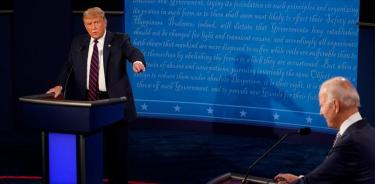 Trump, ya contagiado, en el debate del 29 de septiembre en Cleveland (EFE)