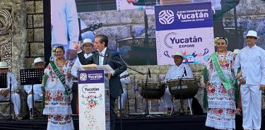 Alcalde de Coyoacán Giovanni Gutiérrez en “Yucatán Expone”