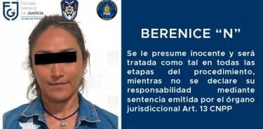 Berenice Alanís fue detenida el pasado miércoles en Acapulco, Guerrero. Fue recluida en Santa Martha Acatitla por el delito de homicidio calificado.