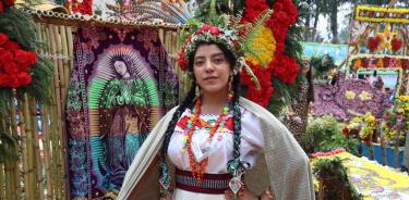 Participante en el certamen La Flor Más Bella 2022 en Xochimilco