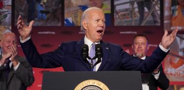 Biden partticipó en un congreso sindical en Washington tras anunciar horas antes su candidatura a la reelección