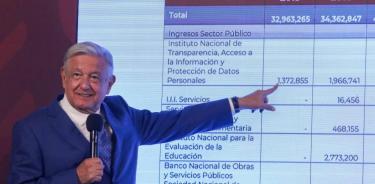 El presidente Andrés Manuel López Obrador mostró los contratos que obtuvo Xóchitl Gálvez con sus dos empresas