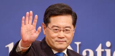 El ahora ex ministro de Relaciones Exteriores de China, Qin Gang, en una conferencia de prensa el 7 de marzo de 2023