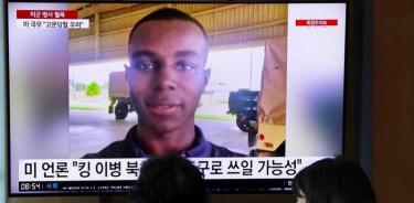 Imagen del soldado estadounidense Travis King en la televisión surcoreana