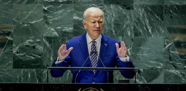 El presidente de EU, Joe Biden, este martes en la Asamblea General de la ONU