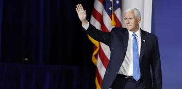 El excandidato republicano a la presidencia Mike Pence durante el Liderazgo Anual de la Coalición Judía Republicana