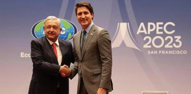 López Obrador y Justin Trudeau/
