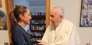 Claudia Sheinbuaum Pardo, en su encuentro privado con el Papa Francisco