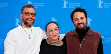 Los productores Pablo Lozano, Tanya Valettey el realizador Nelson Carlos De Los Santos Arias