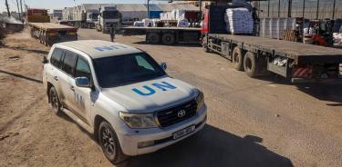 El vehículo blindado estaba claramente identificado como de la ONU.