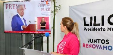 Lilia Campos, candidata a la presidencia municipal de Solidaridad por la alianza 