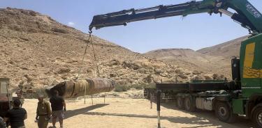 El Ejército de Israel recuperó este jueves los restos de otro de los misiles del ataque de Irán del pasado 13 de abril