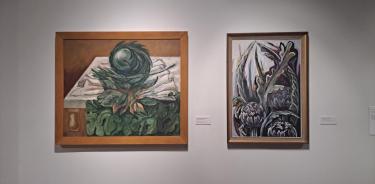 Algunas de las obras de la exposición “John Golding: de México a Londres”.