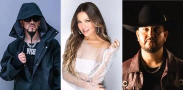 Thalía, Yandel y Eden Muñoz