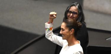 Claudia Sheinbaum  durante su toma de protesta como presidenta de México.