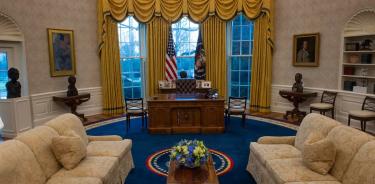 Así luce el nuevo Despacho Oval de Joe Biden