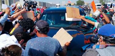 Protestas contra el Presidente en Hidalgo; ¡cumple tu palabra!, le gritan