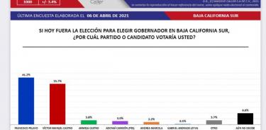 Aventaja alianza PAN-PRD en BCS y Chihuahua para gobernador; Samuel García en Nuevo León, según encuesta