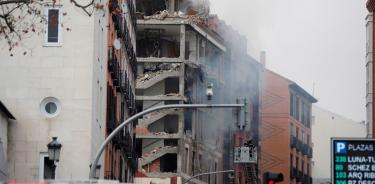 Explosión derrumba un edificio en el centro de Madrid; hay al menos tres muertos