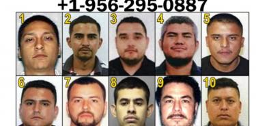 Lista de los 10 líderes criminales más buscados en la frontera común entre Tamaulipas y Texas