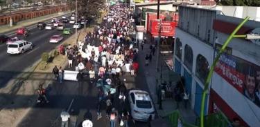 Manifestantes desquician calzada Ignacio Zaragoza