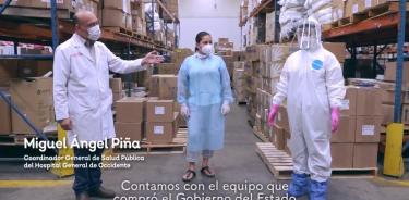 Salud de Jalisco presenta mejor material médico que el dado por el Insabi para el COVID-19