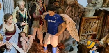 Maradona ya es un santo en los pesebres de Nápoles