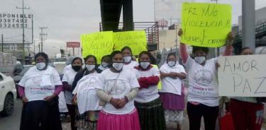 Mujeres se manifiestan contra violencia en Ecatepec
