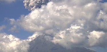 Popocatépetl emite 219 exhalaciones en últimas 24 horas