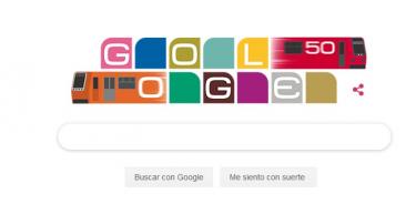 Google celebra el 50 aniversario del Metro de la CDMX con colorido doodle