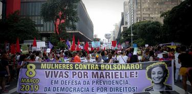 El recuerdo a la concejala Marielle Franco marca el 8M en Brasil