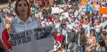 Ambulantes obligados a asistir a marchas y asambleas, para impulsar iniciativa de ley