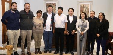 Evo Morales se reúne con Mario Delgado y Fernández Noroña
