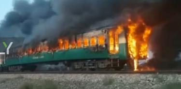 Explosión de bombona de gas en tren en Pakistán causa 73 muertos