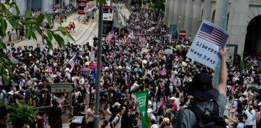 Manifestantes piden a Trump “liberar” a Hong Kong