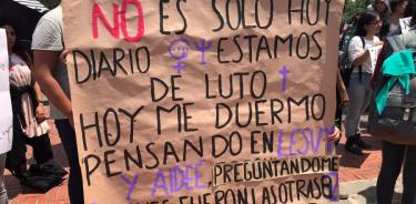 Con marcha, estudiantes de la UNAM protestan contra feminicidios