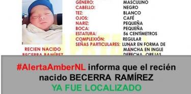 Detienen a mujer que robó a bebé en hospital de Nuevo León