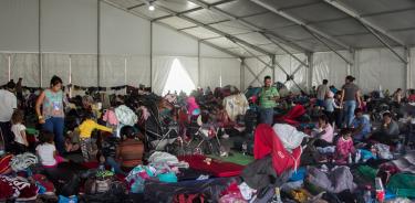 Más de mil migrantes han llegado al estadio Jesús Martínez 