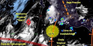 Se forma la tormenta tropical 'Kiko' en el Pacífico