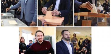 Votan los candidatos presidenciales en España