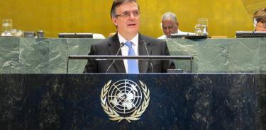 Ebrard llama en la ONU a combatir el supremacismo y el unilateralismo