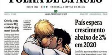 El mayor diario de Brasil, contra la censura a un beso gay en la era Bolsonaro