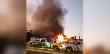 Comando armado incendia casa con dos niños adentro en Sonora
